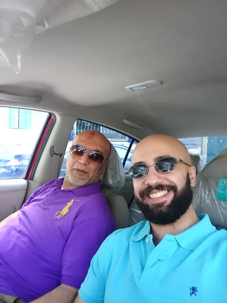 With my father